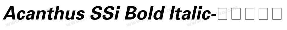 Acanthus SSi Bold Italic字体转换